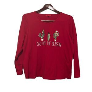 Family PJs by Macy’s Christmas Top 1X